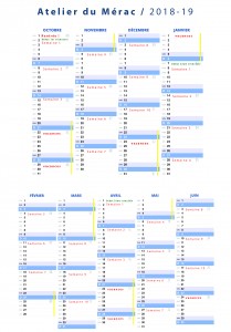 calendrier scolaire 2018