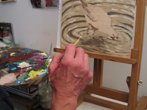 The studio and Delphine — Atelier du Mérac